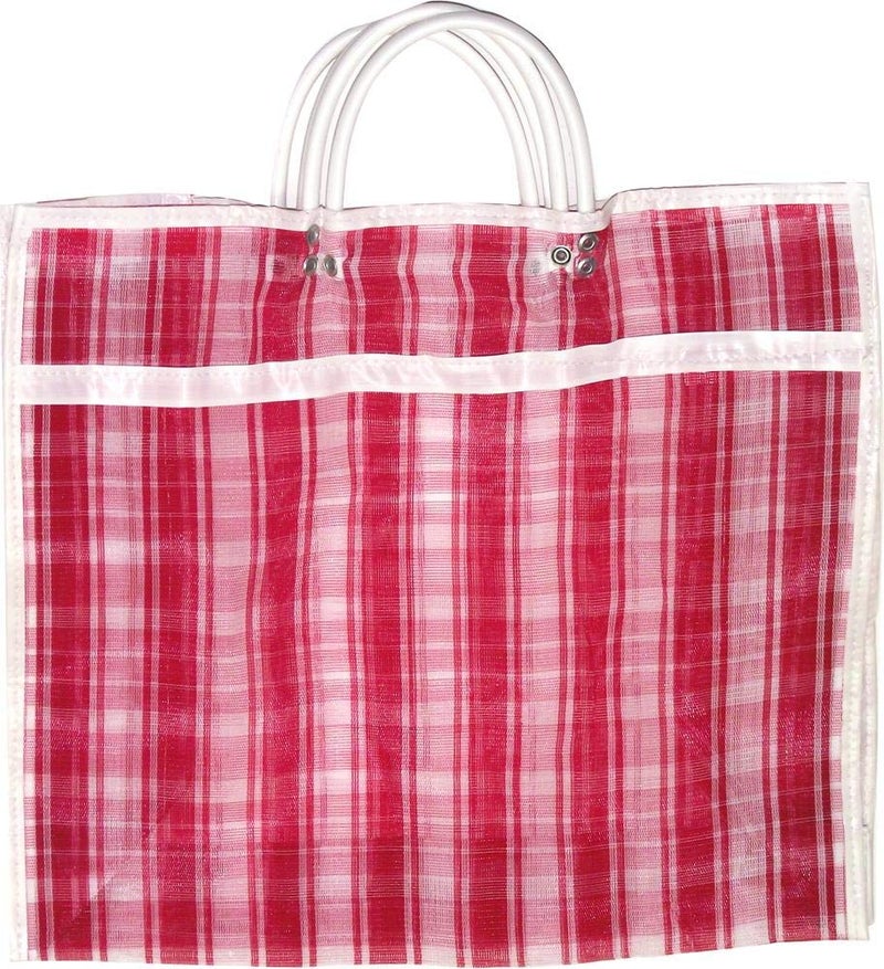 More Fiesta Pack of 3 Large Size Gusseted Mercado Bags - Mexican Tote Market Reusable Grocery Bag, Multipurpose High Thread Mesh Bag with Assorted Colors (13" x 15") - Image 5